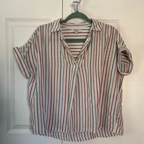 Madewell Colorful Stripe Cotton Top - Picture 2 of 11